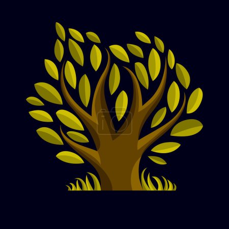 Arbre aux feuilles vertes