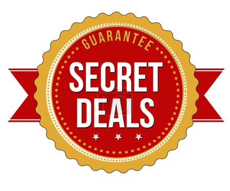 Secret deals label or stamp