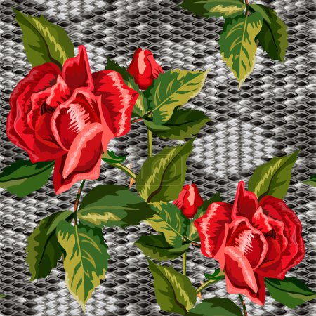 Illustration for Seamless background with snake skin - Royalty Free Image