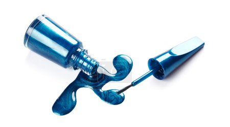 Esmalte de uñas azul
