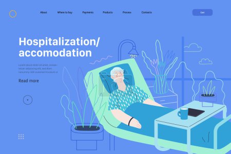 Hospitalization and accomodation - medical insurance web template