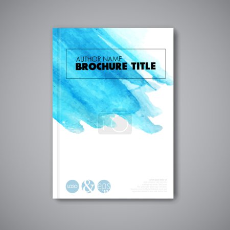 book watercolor cover template