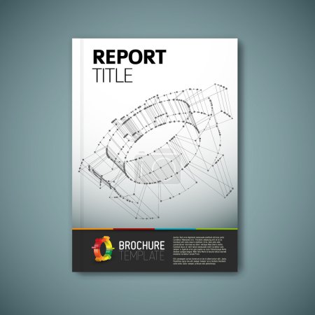 Ilustración de Folleto abstracto de Vector moderno, informe o plantilla de diseño de volante - Imagen libre de derechos