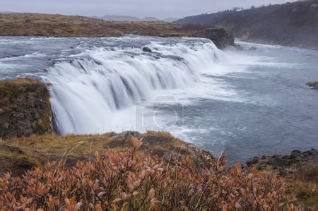 Foto de Faxafoss es una cascada de hielo en Liceland - Imagen libre de derechos