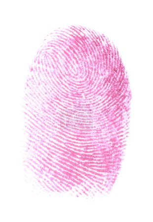 Real photo fingerprint isolation on white background, with clipping path