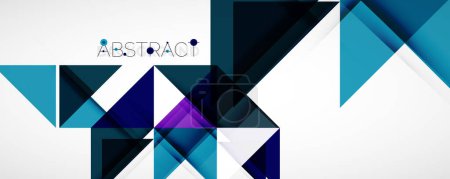 Illustration for Set of vector triangle geometric backgrounds. Vector illustration for covers, banners, flyers and posters and other designs - Royalty Free Image