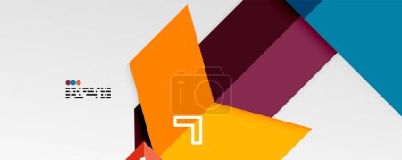 Ilustración de Triángulos de color brillantes y formas geométricas vector fondo abstracto - Imagen libre de derechos
