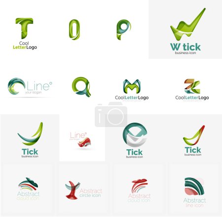Conjunto de ideas de logotipo de la empresa universal
