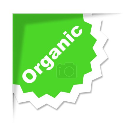 Etiqueta orgánica significa signo de anuncio y placa
