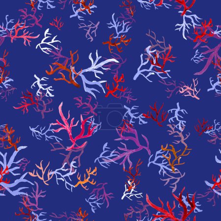 Watercolor coral pattern