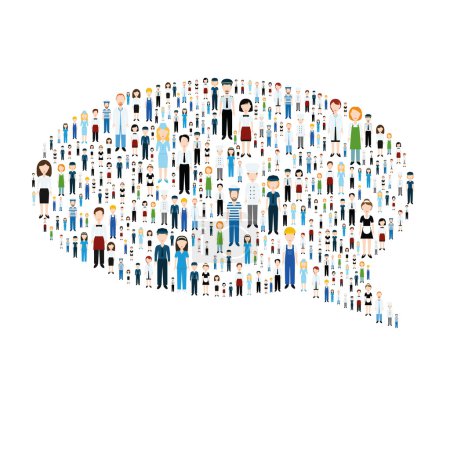 burbuja de comunicación con la gente
