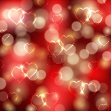 Fondo festivo con corazones