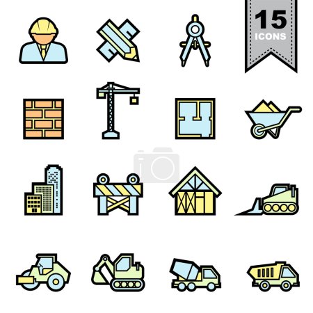 Illustration for Construction icons set .Illustration eps 10 - Royalty Free Image