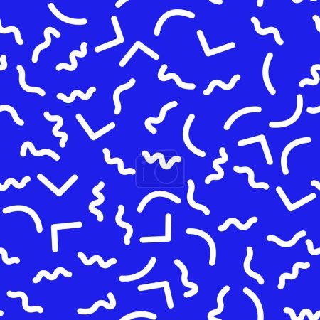 Modèle sans couture avec style memphis des années 80 et couleurs unicolores