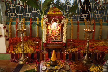 Traditional Hindu Prayer arrangement