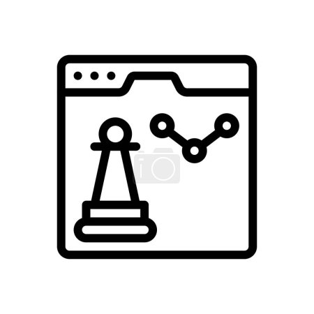 Ilustración de Estrategia vector delgada línea icono - Imagen libre de derechos