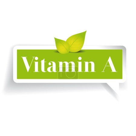 Téléchargez les illustrations : Vitamine A vecteur d'étiquette - en licence libre de droit