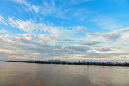 Mekong bei Sonnenuntergang