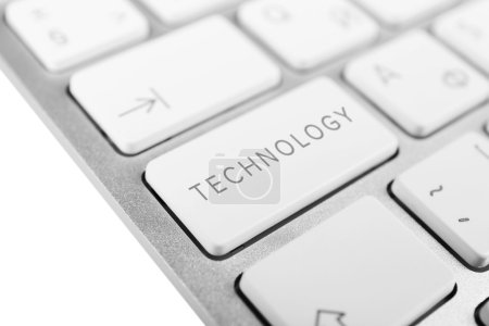 Photo for Data concept: computer keyboard with word Technology on button, close up - Royalty Free Image