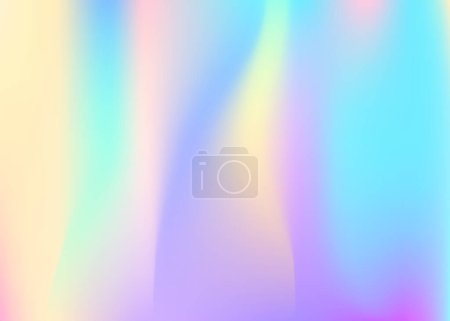 Ilustración de Fondo abstracto del holograma. Fondo de malla de gradiente de neón con holograma. Estilo retro de los 90, 80. Plantilla gráfica iridiscente para folleto, folleto, diseño de póster, papel pintado, pantalla móvil. - Imagen libre de derechos