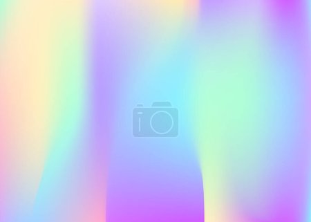 Ilustración de Fondo holográfico abstracto. Espectro holográfico de fondo con malla de gradiente. Estilo retro de los 90, 80. Plantilla gráfica iridiscente para pancarta, presentación, pancarta, folleto. - Imagen libre de derechos