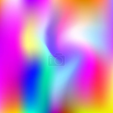 Ilustración de Fondo abstracto de malla degradada. Fondo holográfico vibrante con malla de gradiente. Estilo retro de los 90, 80. Plantilla gráfica iridiscente para folleto, folleto, diseño de póster, papel pintado, pantalla móvil. - Imagen libre de derechos