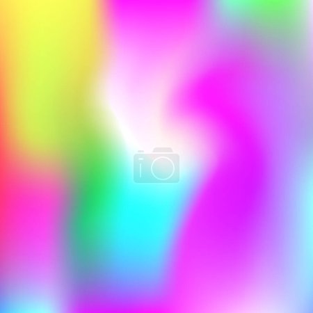 Ilustración de Fondo abstracto del holograma. Fondo de malla de gradiente líquido con holograma. Estilo retro de los 90, 80. Plantilla gráfica iridiscente para banner, volante, diseño de portada, interfaz móvil, aplicación web. - Imagen libre de derechos