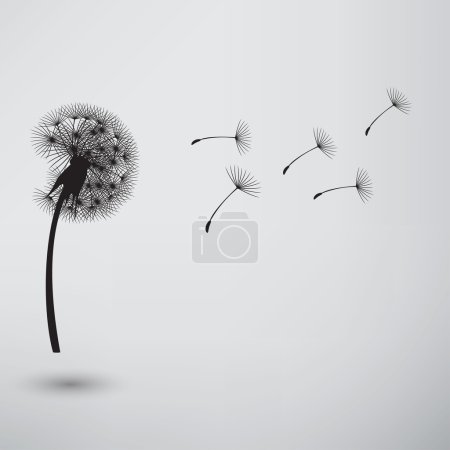 Illustration for Blowing dandelion icon, concept isolated on white background - Royalty Free Image