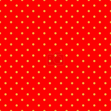 Ilustración de Arte pop, amarillo cómico y rojo punteado, círculos perfectamente repetible patrón geométrico. Puntillista, puntillismo y punteado, punteado ilustración arte retro - Imagen libre de derechos