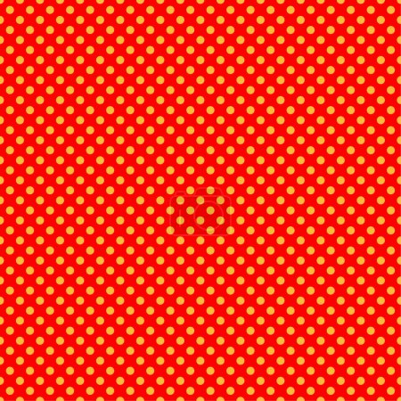 Téléchargez les illustrations : Pop art, bande dessinée jaune et rouge pointillés, cercles motif géométrique parfaitement répétable. Pointilliste, pointillisme et stipple, stippling illustration d'art rétro - en licence libre de droit