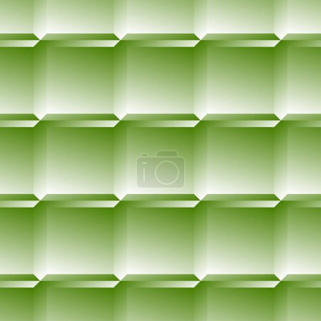 Ilustración de Revetment, azulejos, azulejos patrón perfectamente repetible, fondo, textura. Monocromo biselado, en relieve a cuadros, cuadrados telón de fondo Stock vector ilustración, gráficos Clip-art. - Imagen libre de derechos
