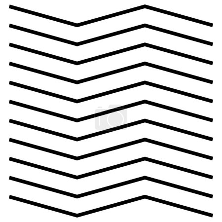 Ilustración de Perfectamente repetible borde zigzag líneas entrecruzadas rayas stock vector ilustración, gráficos clip-art - Imagen libre de derechos