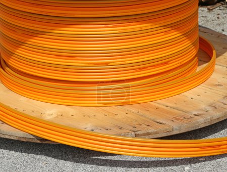 Orange pipes for fiber optic connection ADSL users