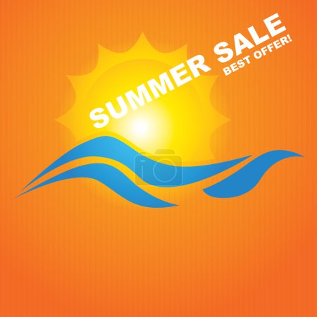 Ilustración de Diseño del folleto de fondo Vector Summer Sale - Imagen libre de derechos