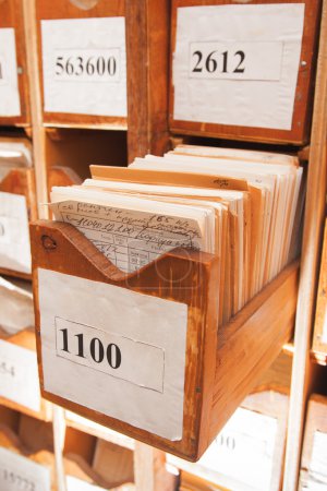 Drawer with business papers