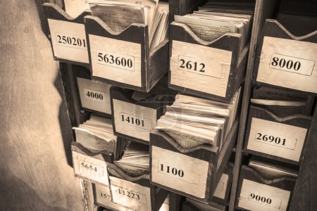 Drawer with business papers