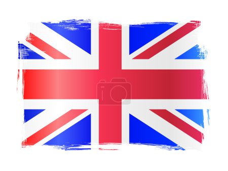 Illustration for Grungy distressed flag of the UK, United Kingdom of Great Britai - Royalty Free Image