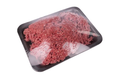 Carne molida aislada en blanco
