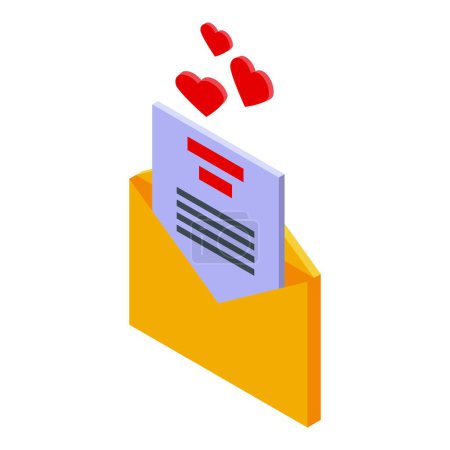 Ilustración de Icono de correo de campaña exitoso. Isométrico del icono exitoso del vector de correo de campaña para el diseño web aislado sobre fondo blanco - Imagen libre de derechos