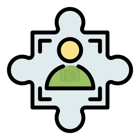 Ilustración de Icono del rompecabezas de consejos. Esquema de consejos rompecabezas icono vectorial color plano aislado - Imagen libre de derechos