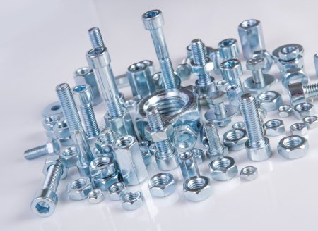 chromeplated bolts and nuts