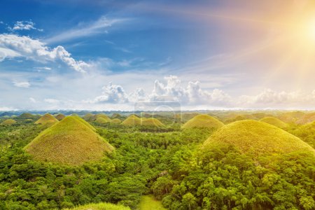 Hermosas colinas de chocolate en Bohol, Filipinas
