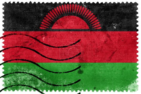 Bandera de Malawi - sello postal antiguo
