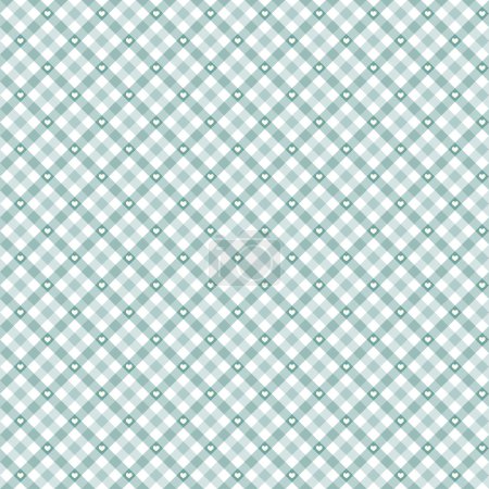 fondo a cuadros con corazones
