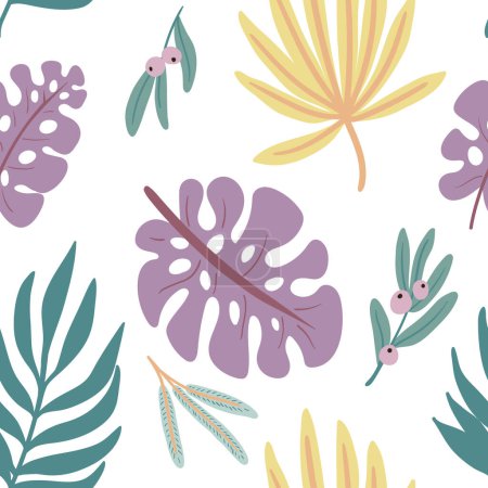 Ilustración de Vector Conjunto de diferentes plantas aisladas en blanco. Colección de flores y hojas para la creación de proyectos de marca, logotipos, artículos artesanales, páginas web, ilustraciones de revistas, - Imagen libre de derechos