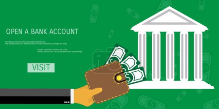 Illustration for Business concept for online internet banking, finance investment, save money, bank deposit. - Royalty Free Image