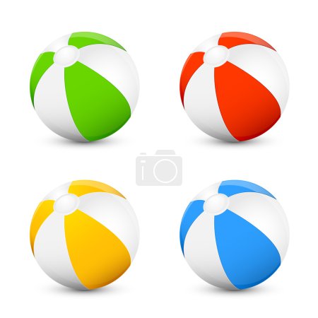 Set of beach balls