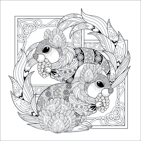 precioso diseño de ardilla

