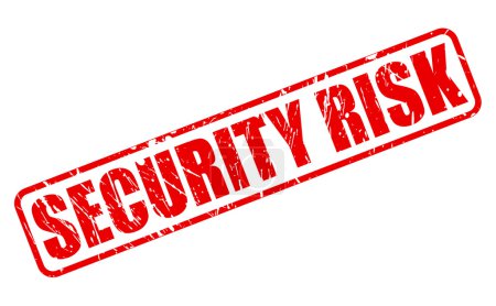 Illustration for SECURITY RISK red stamp text on white - Royalty Free Image