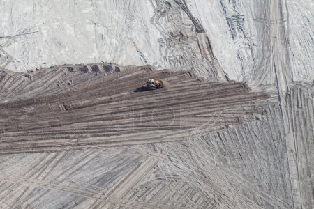 vue aérienne de la mine de charbon